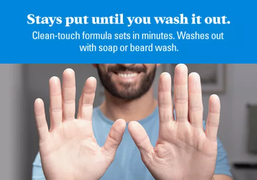 Stays put until you wash it out.