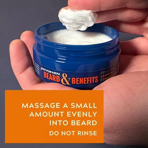 Massage a small amount into beard