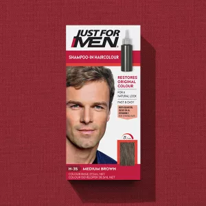 Shampoo-in Color box on red fabric