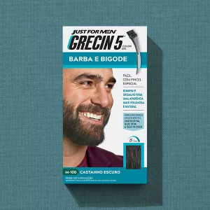 Barba E Bigode box on blue fabric