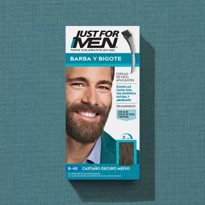 Barba Y Bigote box on blue fabric