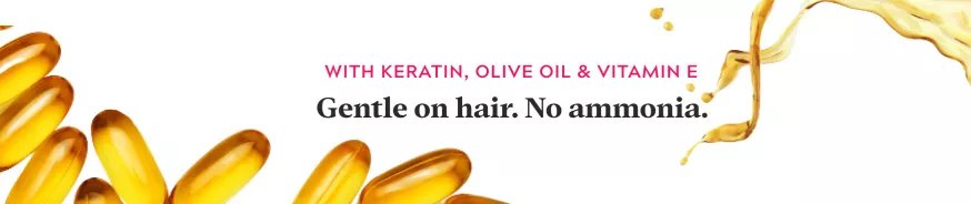 Keratin, olive oil, vitamin E