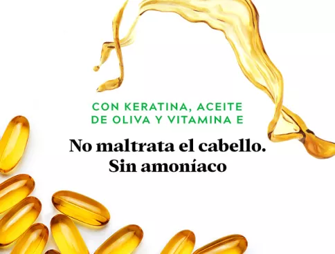 Queratina, aceite de oliva, vitamina E