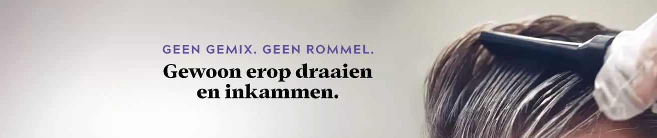 Geen gemix. Geen rommel. Gewoon erop draaien en inkammen.
